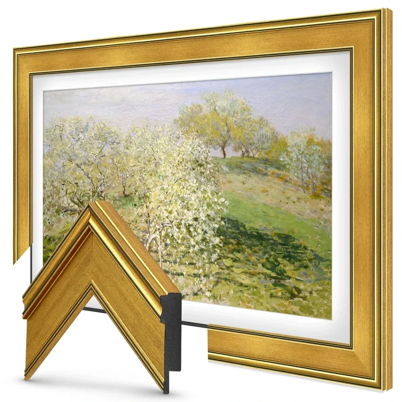 Antique Gold 65" Premiere Deco TV Frame - Compatible ONLY with Samsung The Frame TV and Pro TVs (Fits 2021-2026, LS03A, LS03B,LS03C,LS03D,LS03FA,LS03FW) - Image 1