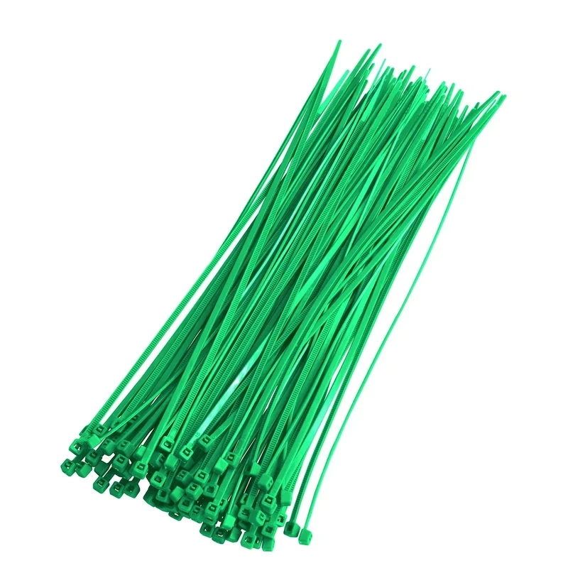 OSXCAUES Green 8 Inch Zip Ties - 18 lb Tensile, Self-Locking, 100 Pack