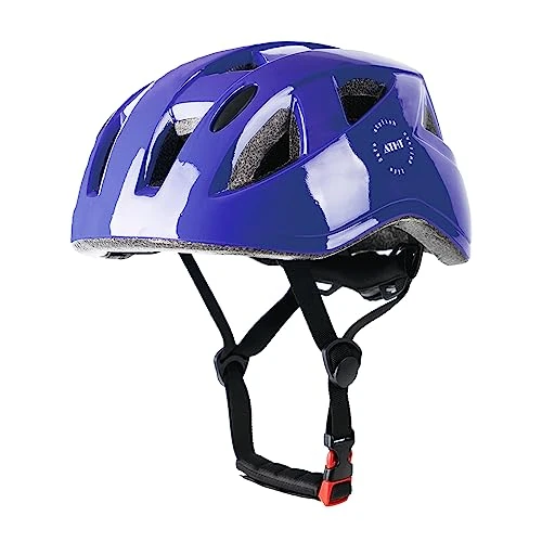 Kids Bike Helmet, 2 Size Adjustable for Youth Toddler Boys & Girls 3-5-8-10-12-14 Years, Child Helmets with Visor for Skating Cycling Scooter (Purple, S: 48-54 cm / 18.9"-21.3")