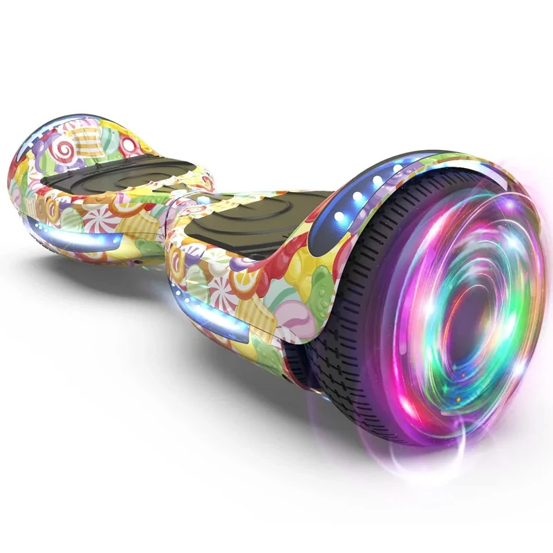 HOVERSTAR Electric Hoverboard with Certified HS2.01 Bluetooth Flash Wheel with LED Light Self Balancing Wheel Electric Scooter