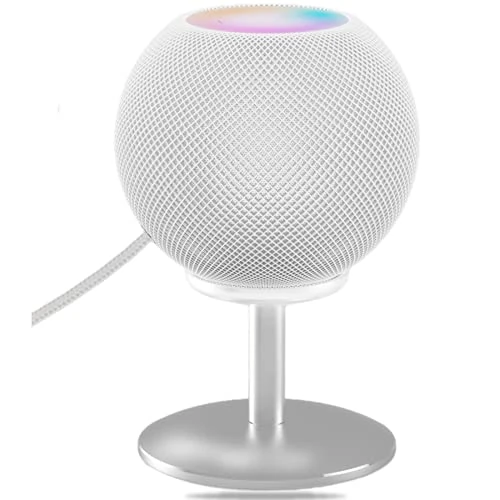 Metal Stand for Homepod mini,A Type of Hard Mount by Aluminium to Hold and Protect Apple Homepod Mini Speaker, Decorate Accessories as Shelf to Keep Neat（Color:Silver）
