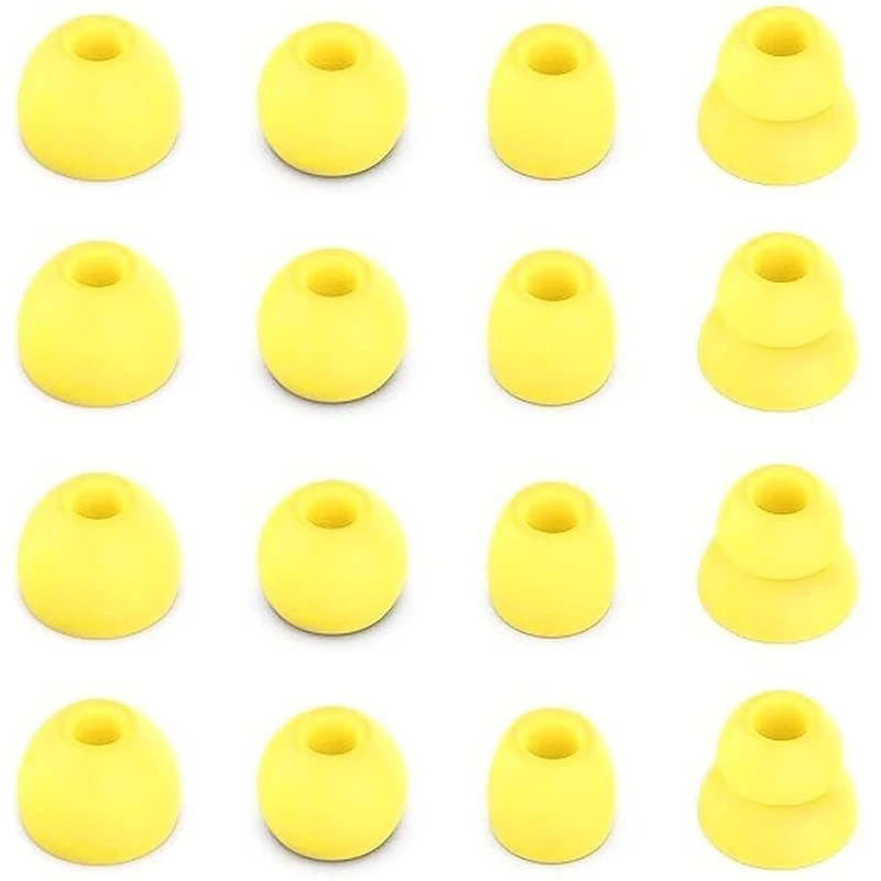 BLLQ Yellow Ear Tips Compatible with Beats Flex, Replacement Ear Buds Ear Cap Ear Plug Eartips for Beat s Flex Wireless Earbuds, 8 Pairs, Yuzu Yellow [Flex]