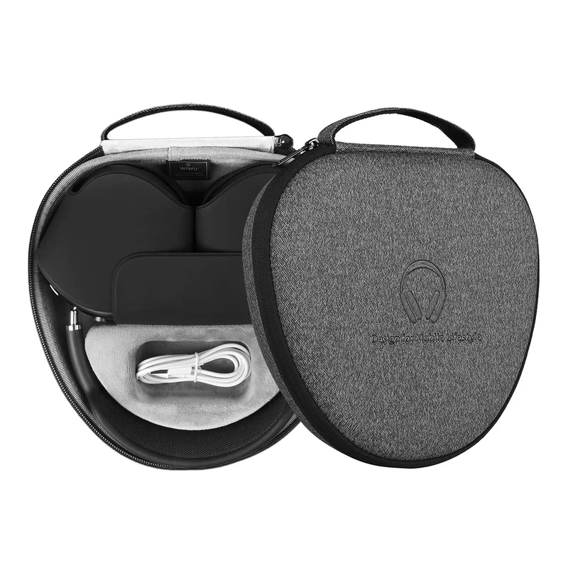 WIWU Smart Case for Apple AirPods Max - Sleep Mode, Slim Gray Bag