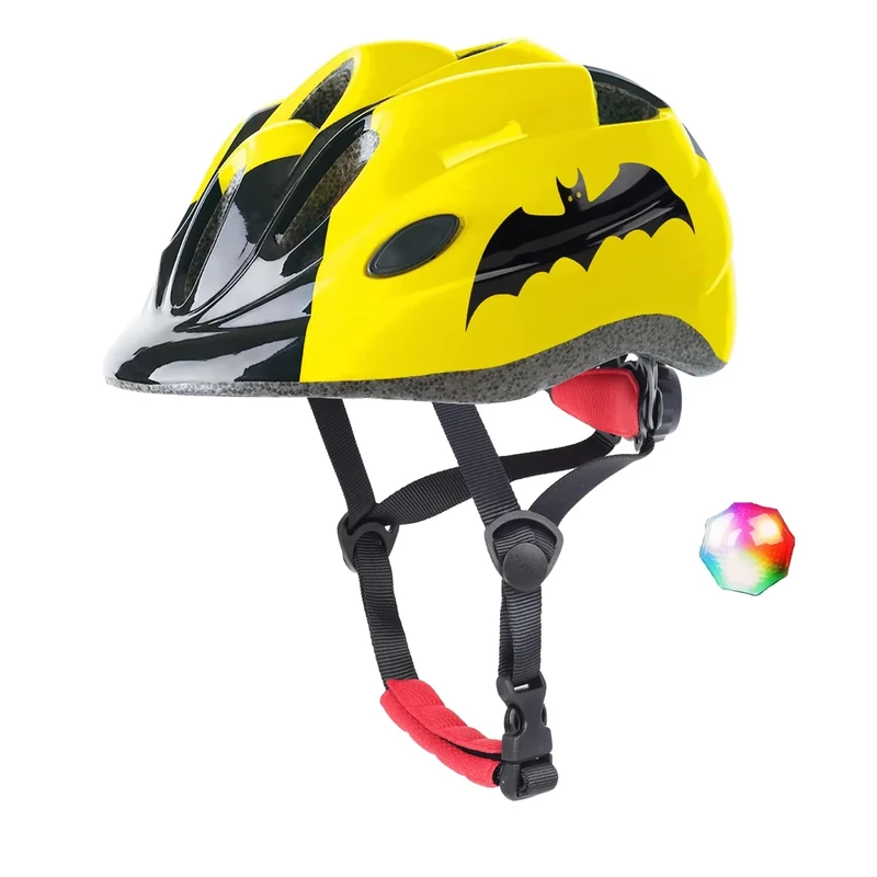 Atphfety Kids Toddler Bike Helmet, Adjustable Boys Girl Helmets from Baby to Children(Age 1-8), Multi Sports for Bicycle Skate with LED Light