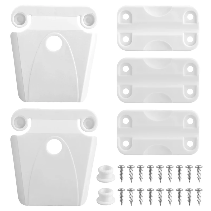 Cooler Hinge and Latch and Screws Kit, High Strength Cooler Latch Replacement Parts. Ice Chest Plastic Hinges, Latch Posts, and Screws, The Best Option for Repairing and Replacing Cooler Parts. - Image 1