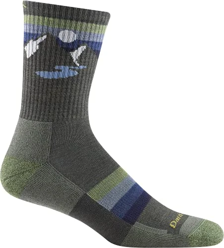 Darn Tough Men's Sunset Ridge Micro Crew Lightweight with Cushion Sock (Style 1997) - Forest, Large