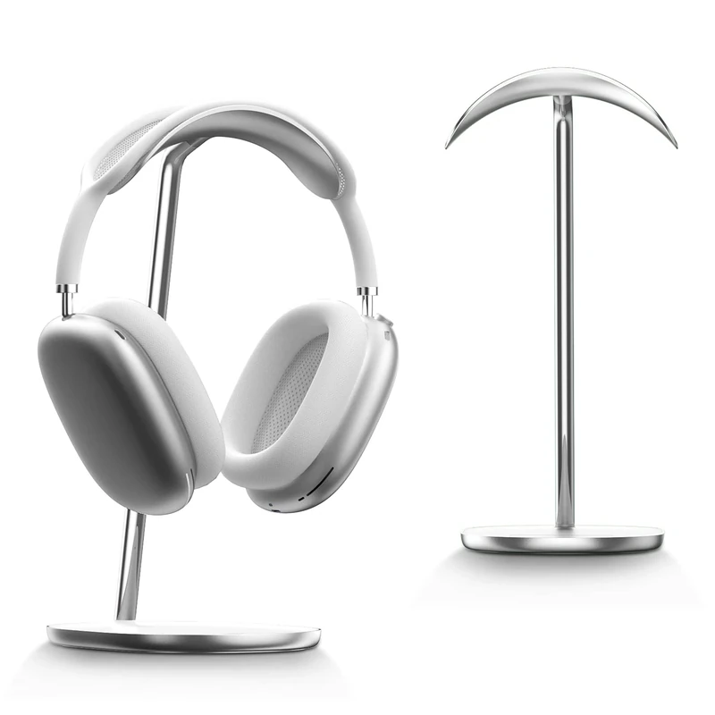 BENKS Desktop Headphone Stand Universal Headset Holder Hanger Mount with Protective Silicone Pad, Gaming Headset Accessories, Compatible with AirPods Max, Beats, Bose, Sony and so on (White)