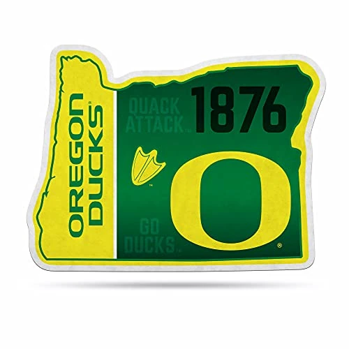 Rico Industries NCAA Oregon Ducks State Shape Shape Cut Pennant - Home and Living Room Décor - Soft Felt EZ to Hang