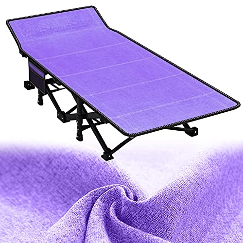 ABORON Camping Cot for Adult 28" Extra Wide, Heavy-Duty 1200D Oxford Cot for Sleeping, Portable Folding Camp Bed with Mat & Carry Bag
