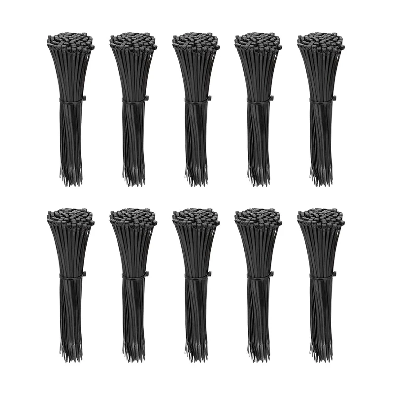 KOOWIN 1000 Pack 4" Nylon Cable Zip Ties - 4in, UV & Heat Resistant