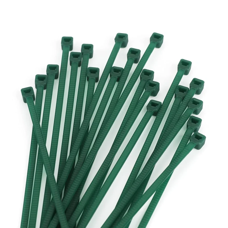 KINGLAKE GARDEN Green Zip Ties 10" - 100 Pack 3mm Nylon