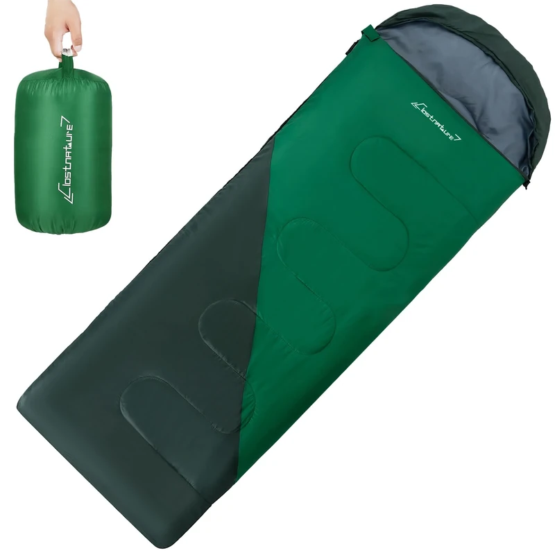 Clostnature Sleeping Bag for Adults and Kids - Lightweight Camping Sleeping Bag for Girls, Boys, Youths, Ultralight Backpacking Sleeping Bags for Cold Weather - Compression Sack Included(Right Zipper)