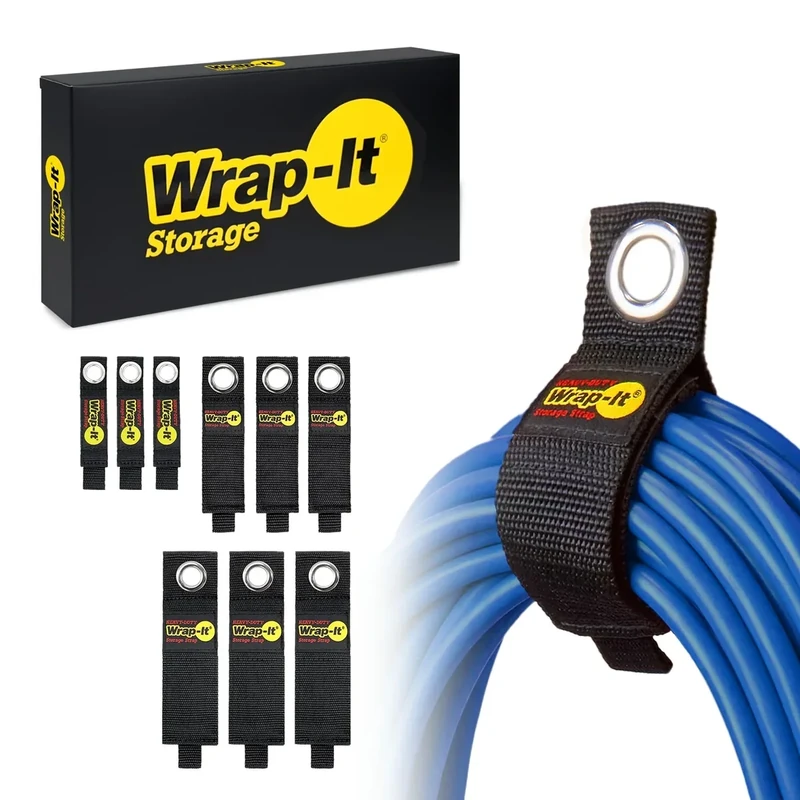 Wrap-It Storage 9-Pack Heavy-Duty Cord Straps - Extension Organizer