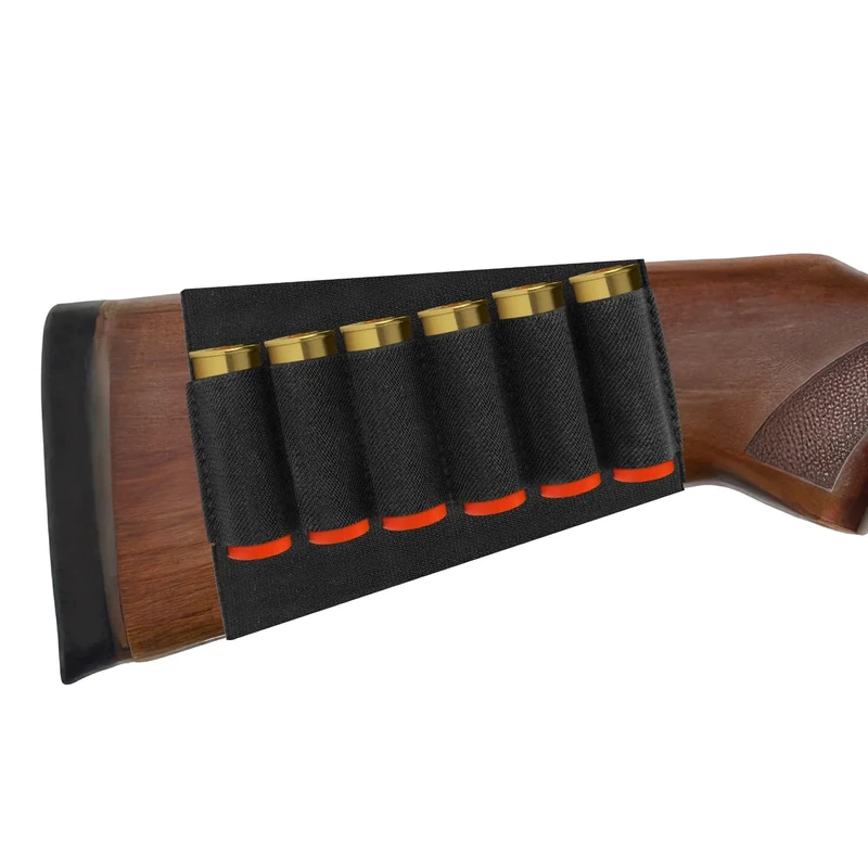 Coolrunner 8 Round Shotgun Shell Holder Buttstock Holder for 12/20 Gauge Ammo Tactical Shotgun Holder for Hunting (Black)