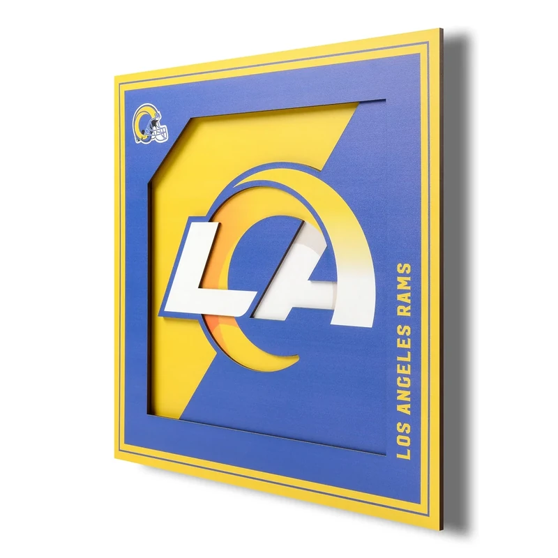 YouTheFan NFL Los Angeles Rams 3D Logo Series Wall Art - 12x12