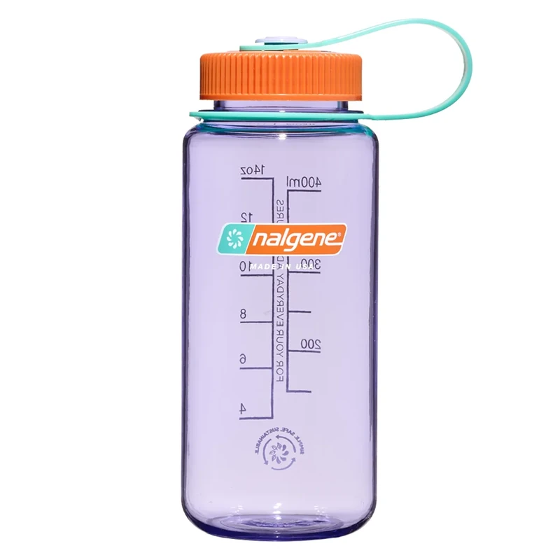 Nalgene Sustain Tritan BPA-Free Water Bottle Made with Material Derived From 50% Plastic Waste (using ISCC certified mass balance), 16 OZ, Wide Mouth, Amethyst