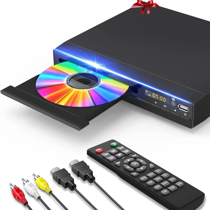 GOKUID Region Free DVD Player - 1080P Upscaling, HDMI & USB