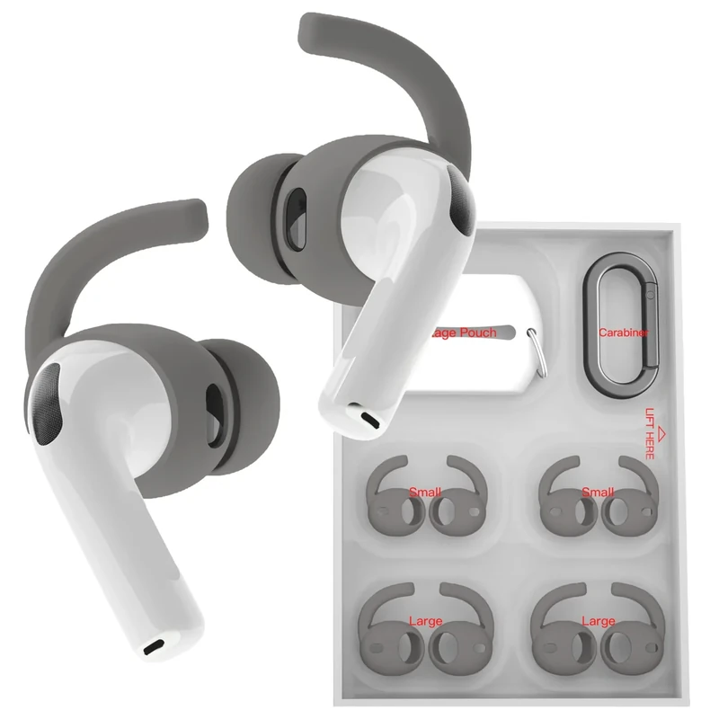 DamonLight AirPods Pro 3 Ear Hooks with Storage Pouch - Blue S/L