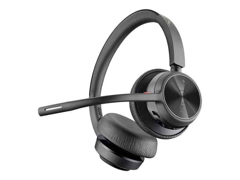 Poly - Voyager 4320 UC Wireless Headset + Charge Stand (Plantronics) - Headphones with Boom Mic - Connect to PC/Mac via USB-A Bluetooth Adapter, Cell Phone via Bluetooth - Works with Teams, Zoom &More - Image 1
