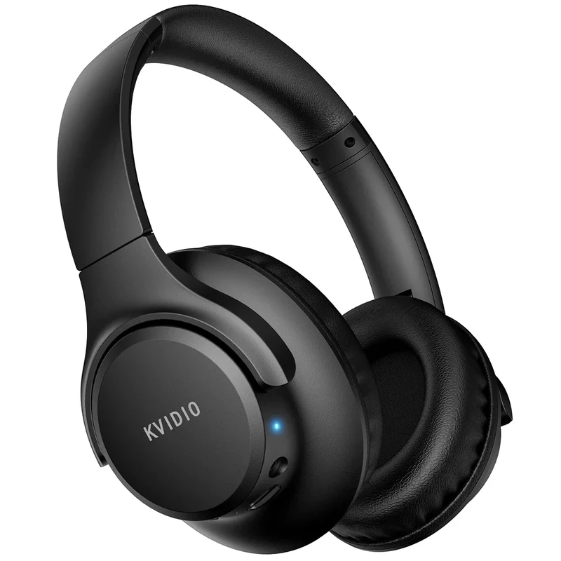 KVIDIO Over-Ear Bluetooth Headphones - 65h Playtime, Deep Bass