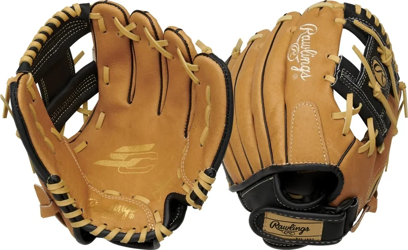 Rawlings | SURE CATCH T-Ball & Youth Baseball Glove | Right Hand Throw | 10" | Tan/Black