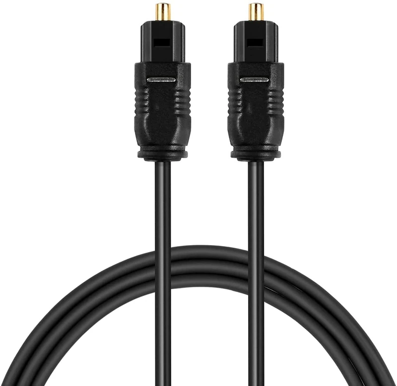EMK Optical Digital Audio Cable 10FT, Thin Fiber Optic Toslink Gold Plated Optical S/PDIF Cord for Home Theater, Sound Bar, TV, PS4, Xbox, VD/CD Player, Game Console& More, Black/OD:2.2MM (3-Meter)