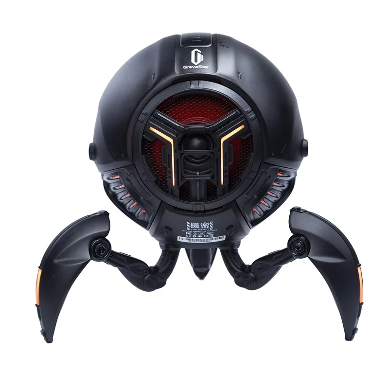 GravaStar Mars Pro Bluetooth Speaker, Deep Bass Loud Stereo Sound, 15H Playtime, 6 RGB Lights, Dual Pairing, Portable for Home, Outdoors, Party, Camping, Home, Gifts