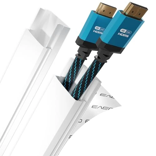EVEO Cord Hider 300in Cable Raceway - X Small White