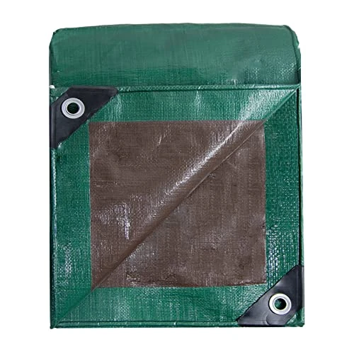 Tongcamo Heavy Duty 10 Mil Tarp Cover Waterproof UV Resistant Tarpaulin Used for Outdoor, Hunting, Camping, Backpacking, Canopy Tent, Ground Tarp, Cover Boat, Motorcycles, Roofs, Wood