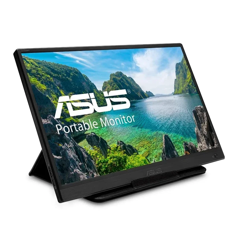 ASUS ZenScreen 15.6” Portable USB Monitor - Narrow Bezel, Micro USB, USB-Powered External Monitor, Tripod Mountable, Protective Sleeve, Travel Monitor for Laptop & MacBook - MB165B