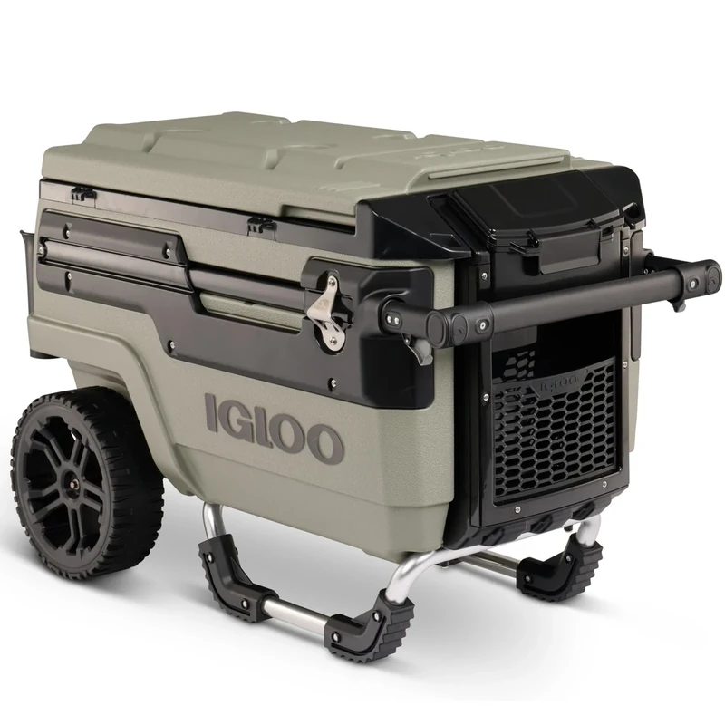 Igloo Premium Trailmate Wheeled Coolers 70 QT, Insulated Portable Cooler with Heavy Duty Wheels, 112 Can Capacity, Leak-Proof Rolling Cooler
