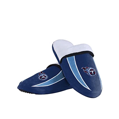 FOCO Tennessee Titans Sherpa Slide Slippers - Officially Licensed S