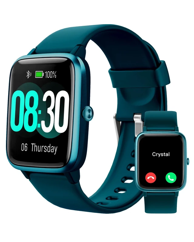 GRV Gem Green Watch - Call, Message, 100+ Sports, IP68 Waterproof