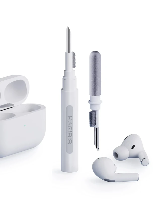 Hagibis 3-in-1 Airpods Pro Cleaning Kit - Pen, Brush & Sponge - White