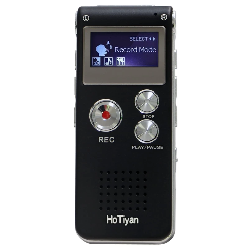 HoTiyan 16GB Voice Activated Recorder - USB Rechargeable WAV/MP3