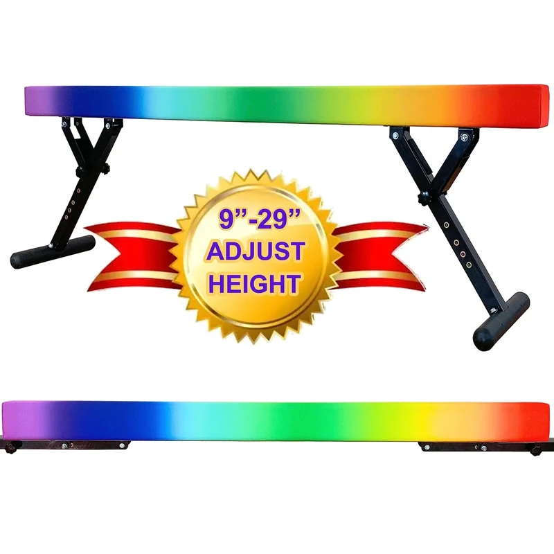 MARFULA Adjustable Balance Beam 8 ft Gymnastic Beam Adjustable Height for Kids and Teenage of All Gymnastic Levels, Gymnastic Training Beam Gymnastic Equipment for Athlete Home and Gym Club Use