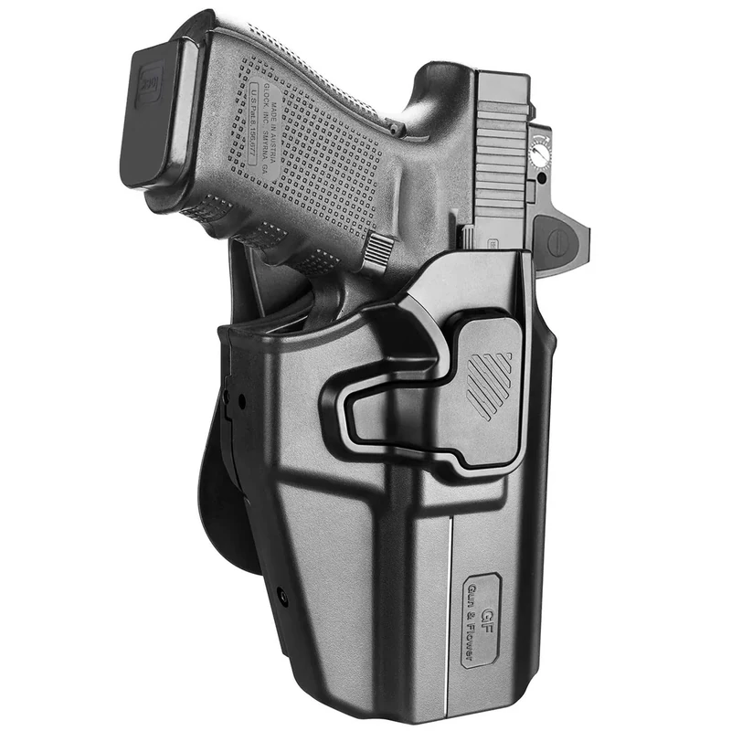 Universal OWB Holster for Glock/Sig/S&W/Springfield/CZ/Beretta/Taurus/Canik/FN/ 1911/ Walther, Fits 100+ Pistols for Full & Compact Size Pistols, Index Finger Release, Adjustable Paddle