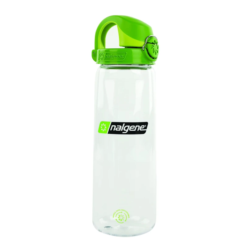 Nalgene Sustain Tritan BPA-Free On The Fly Water Bottle Made with Material Derived from 50% Plastic Waste (Using ISCC Certified Mass Balance), 24 OZ, Clear with Sprout