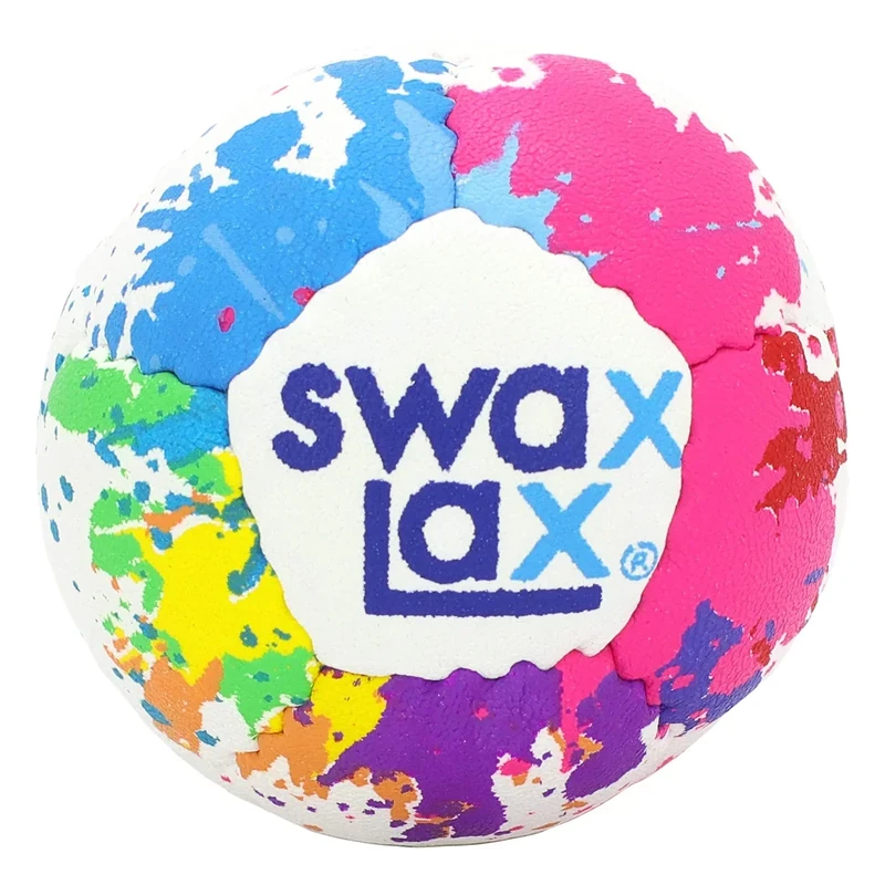 SWAX LAX Lacrosse Balls - Softer for Confidence-Building Practice and Training - Indoor and Outdoor Use - Regulation Size and Weight - Low Bounce and Low Roll (1 Ball, Splatter Design)