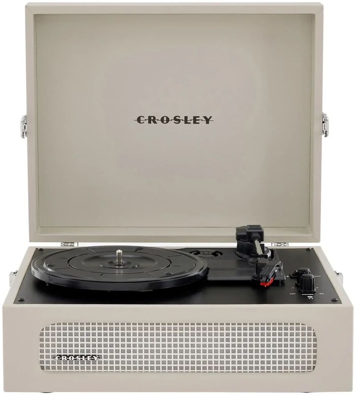 Crosley CR8017B-DU Voyager Vintage Portable Vinyl Record Player Turntable with Bluetooth in/Out and Built-in Speakers, Dune