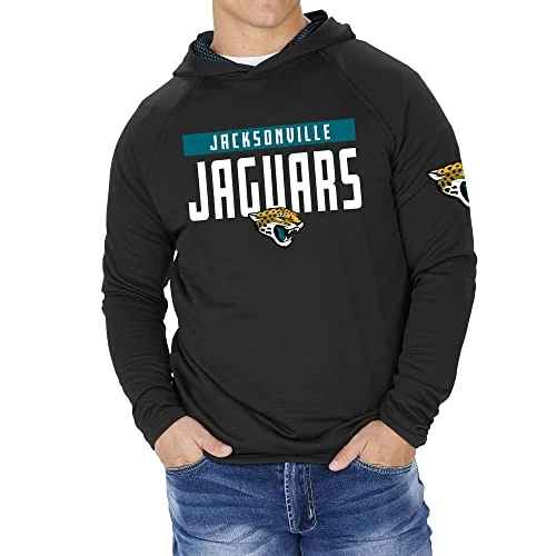 Zubaz Men's NFL Team Color Hoodie with Viper Print Details, Jacksonville Jaguars, XX-Large