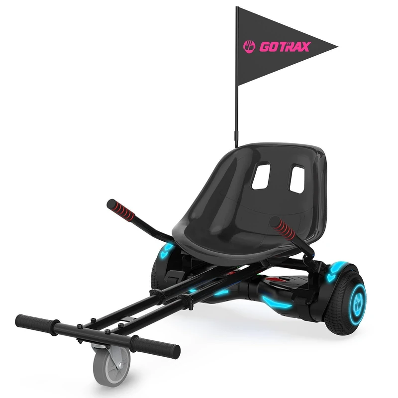 Gotrax Hoverfly Kart Attachment for 6.5"-10" Hoverboards - Adjustable Frame and Handlebar Control