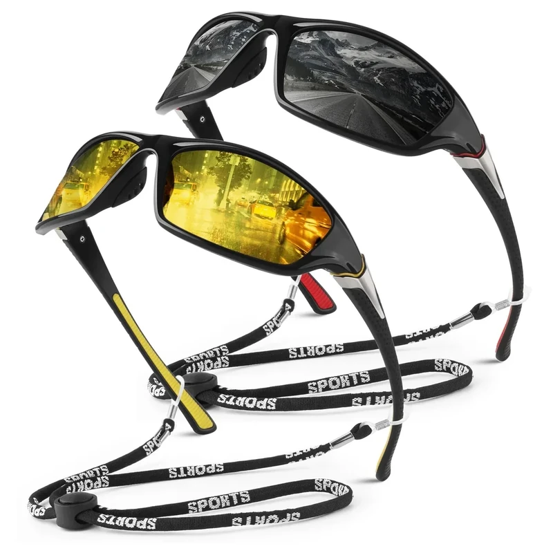 WEAROYO Polarized Sports Sunglasses for Men Women,Cycling Running Driving Fishing Trekking Sun Glasses 100% UV Protection