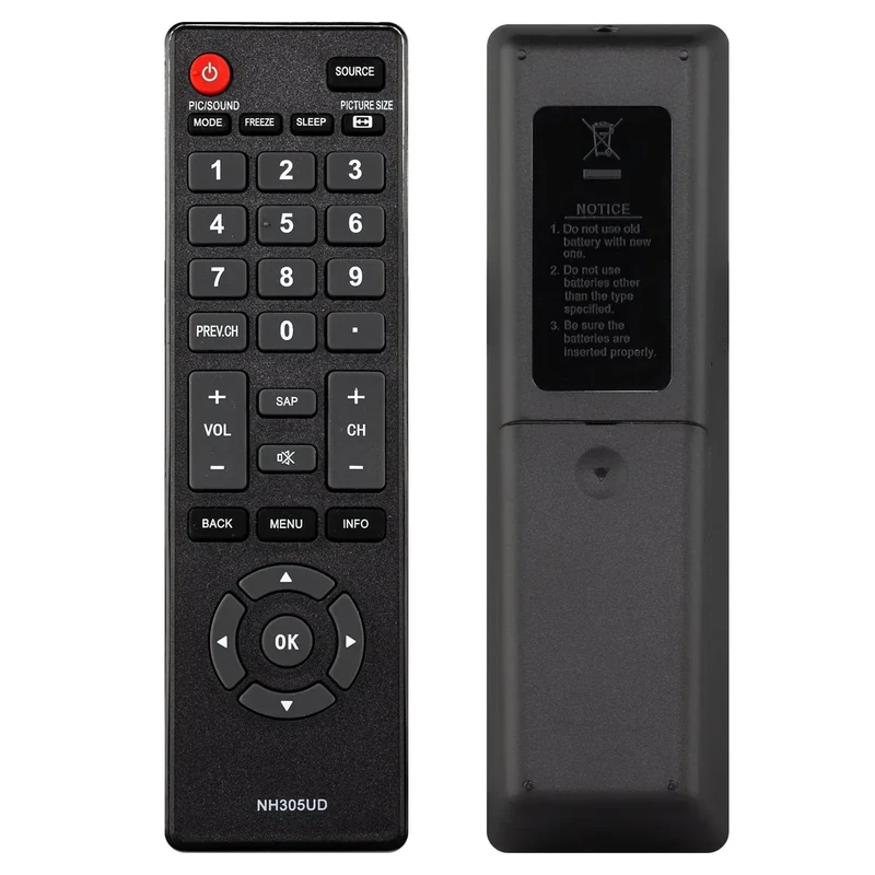 NH305UD Remote Control Replacement for Emerson TV Remote, Universal Remote Control for Emerson TV LCD HDTV Models LF402EM6 LF461EM4 LF501EM4 LF501EM5F LF391EM4 LF320EM4 LF461EM4A LF290EM4