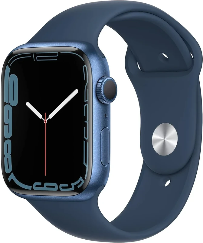 Apple Watch Series 7 GPS 45mm Aluminum Case - Abyss Blue Band Renewed