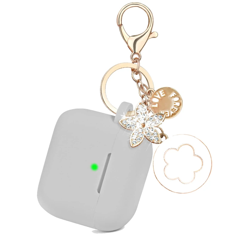 VISOOM Case for Airpods 3 Pink Airpods 3rd Cases 2021 Silicone for iPod 3 Earbuds Case Cover Women Wireless Charging Case with Accessories Girl Bling Keychain for Apple Ear Buds 3rd Generation