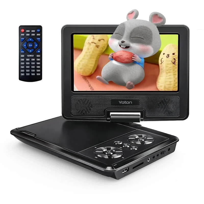YOTON 9.5" DVD Player - 7.5" HD Screen, 4-6h Battery, Car Sync