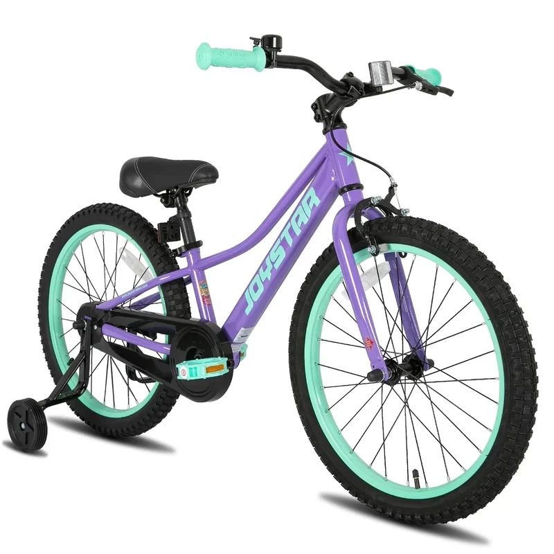 JOYSTAR 20 Inch Girls Bike with Training Wheels for 5-9 Years Old Children 20" Girls Mountain Bikes for Kids Early Rider Kids' Bicycles Purple