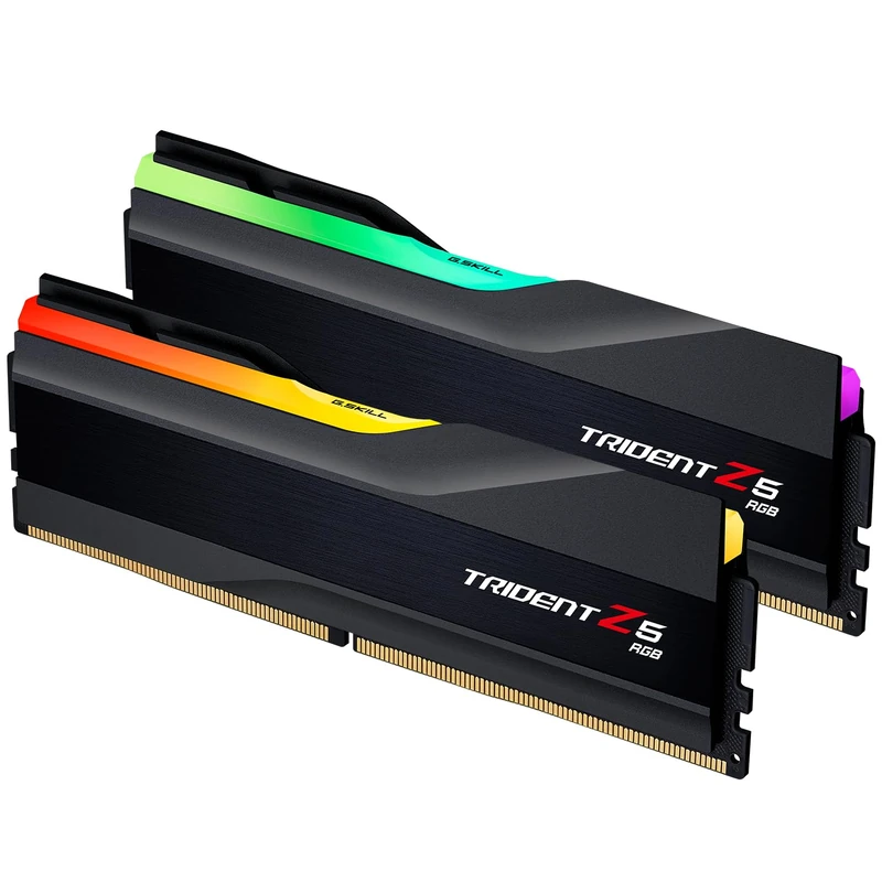 G.SKILL Trident Z5 RGB Series DDR5 RAM (Intel XMP 3.0 & AMD Expo) 32GB (2x16GB) 6000MT/s CL36-36-36-96 1.35V Desktop Computer Memory U-DIMM - Matte Black (F5-6000J3636F16GA2-TZ5RK)