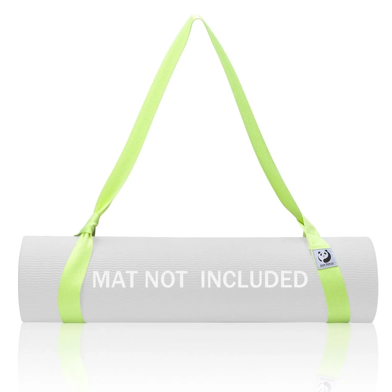 Slim Panda Yoga Mat Straps for Carrying, Adjustable Yoga Mat Carrier Sling Fits All Mats(Mat Not Included)(Light Green)